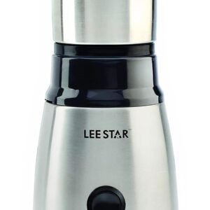 Lee Star 400-Watt Mixer Grinder for Wet & Dry Grinding with Stainless Steel Grinder Jar with Lid High Speed Kitchen Mill for Spice Herb Cereal Beans Vegetables Fruits Nuts Spices, LE-804 (Black)